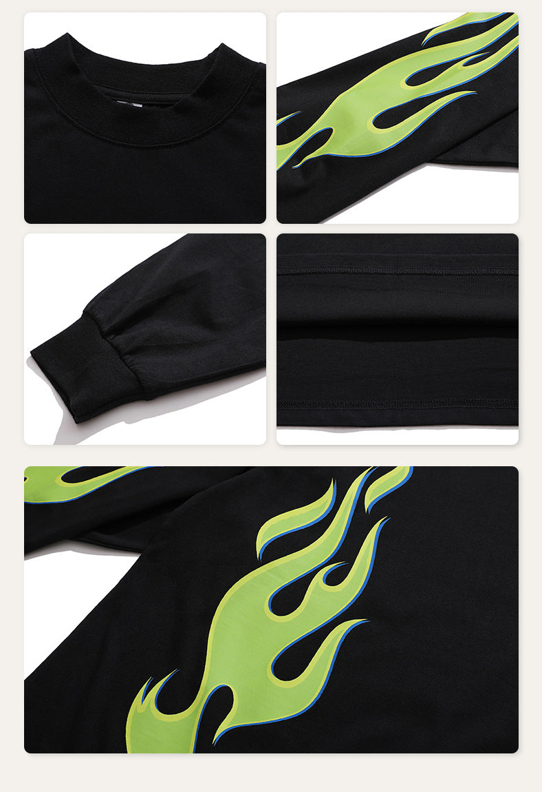 T-shirt Green Flame